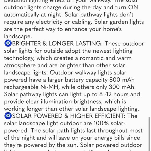 - Solar Pathway Lights Outdoor, New Upgraded 6 Pack Solar Outdoor Lights New - Picture 7 of 7
